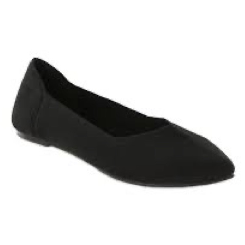MIA Black Fly Knit Kerri Pointed Toe Flats (Rothy’s dupes)